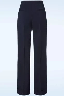 Glamour Bunny Business Babe Diadora Wijde Pantalon In Marineblauw><noscript><img width=