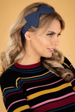 Banned Retro Dionne Bow-Hoofdband In Marineblauw>Vrouwen Haaraccessoires