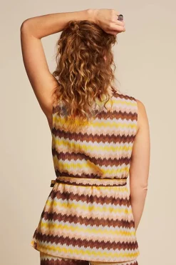 King Louie Dita Tunic Top Carmine In Mock Oranje>Vrouwen Truitjes