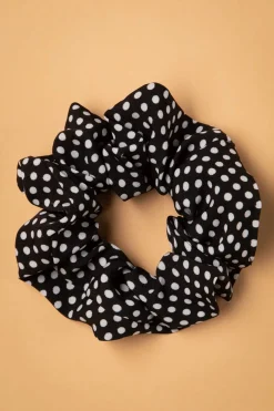 Banned Retro Dotty Scrunchie In Zwart>Vrouwen Haaraccessoires