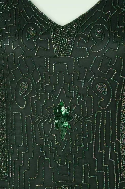 GatsbyLady Downton Abbey Flapper Jurk In Groen><noscript><img width=