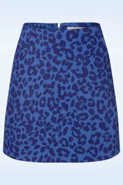 Louche Dylan Animal Magic Rok In Blauw>Vrouwen Rokken