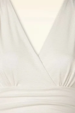 Vintage Chic for Topvintage Eleanor Glitter Maxi Jurk In Egret><noscript><img width=