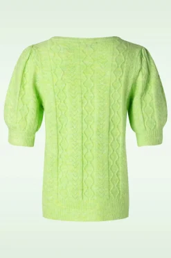 Smashed Lemon Emery Gebreide Top In Limoen><noscript><img width=
