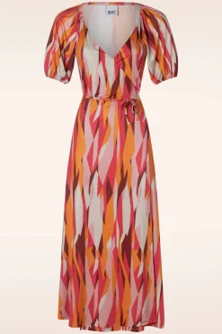 WNT Collection Emma Midi Wikkel Jurk In Multi>Vrouwen Midi Jurken