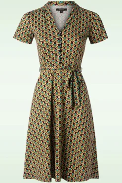 King Louie Emmy Indy Jurk In Delphinium Groen>Vrouwen Swing Jurken