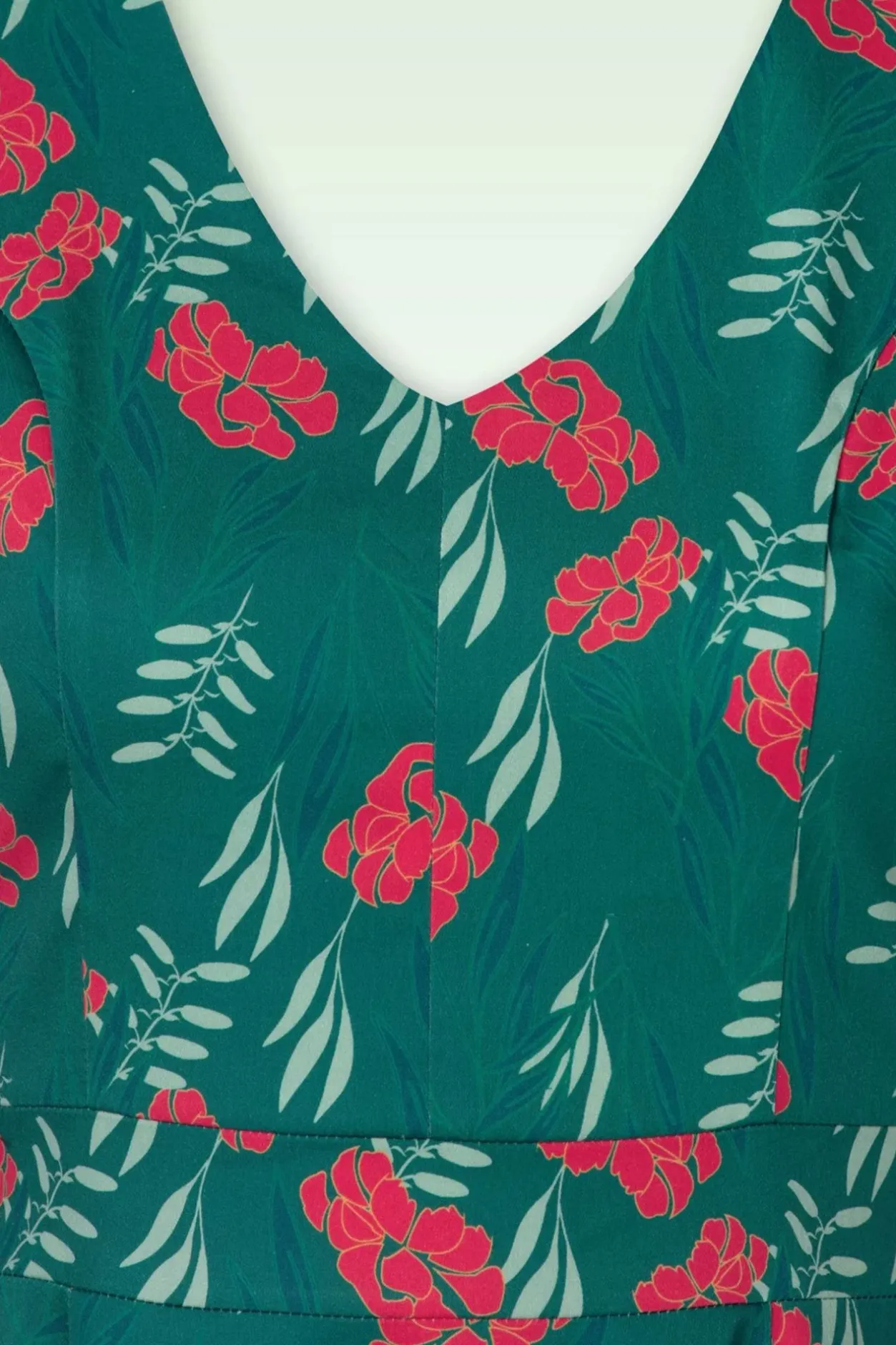 Topvintage Boutique Collection Exclusief Bij Topvintage ~ Olivia Swingjurk Met Korte Mouwen In Blauwgroen>Vrouwen Swing Jurken