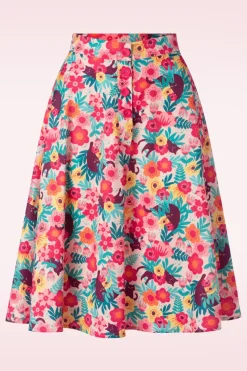 Vixen Floral Cat Flare Rok In Multi>Vrouwen Rokken