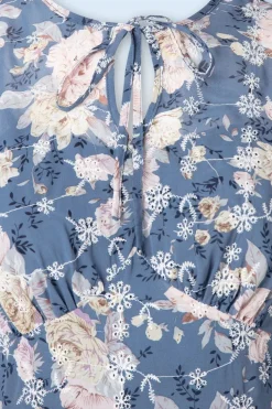 Vixen Floral Flutter Flare Jurk In Blauw><noscript><img width=