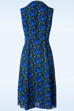 Banned Retro Flower Power Jurk In Blauw>Vrouwen Plus Size Jurken
