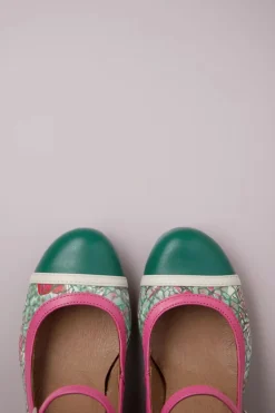 Nemonic Frida Mary Jane Pumps In Fuchsia En Groen>Vrouwen Pumps