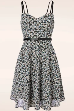 Vixen Geborduurde Bloemen Swingjurk In Zwart>Vrouwen Plus Size Jurken