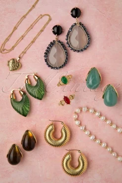 Topvintage Boutique Collection Give Me Pearls Halsketting In Goud En Ivoor><noscript><img width=