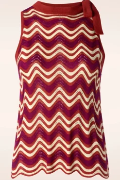 King Louie Grooveland Bow Top In Umbre>Vrouwen Tops