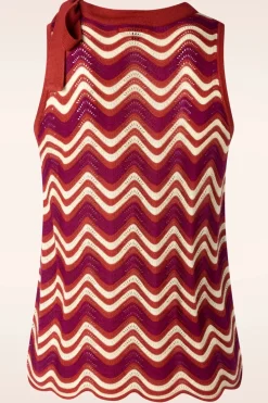 King Louie Grooveland Bow Top In Umbre>Vrouwen Tops