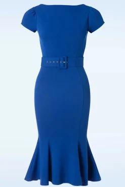 Vintage Chic for Topvintage Gwen Pencil Jurk In Koningsblauw>Vrouwen Plus Size Jurken