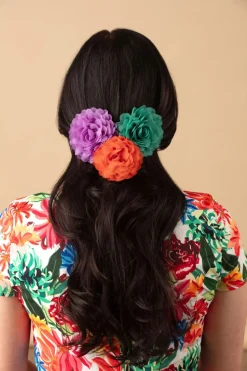 Urban Hippies Haarbloemenset In Wortel, Violet Tule En Waterval>Vrouwen Haaraccessoires