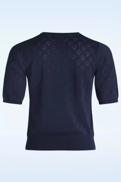 Banned Retro Heart Blooms Cardigan In Marineblauw>Vrouwen Vestjes