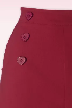 Vixen Heart Button Shorts In Rood><noscript><img width=
