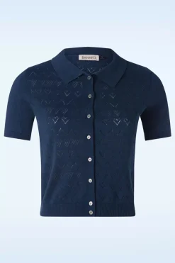 Banned Retro Heart Waves Cardigan In Marineblauw>Vrouwen Vestjes