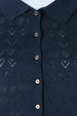 Banned Retro Heart Waves Cardigan In Marineblauw><noscript><img width=