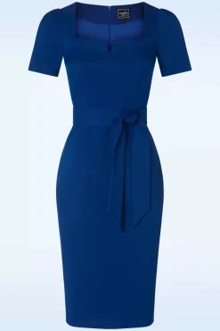 Glamour Bunny Business Babe Helena Pencil Jurk In Koningsblauw>Vrouwen Plus Size Jurken