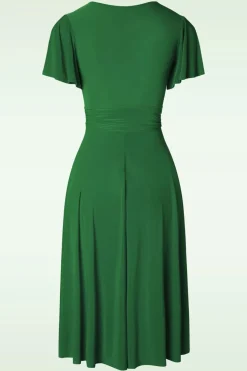 Vintage Chic for Topvintage Irene Overslag Swingjurk In Groen><noscript><img width=