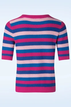 Smashed Lemon Iris Gebreide Top In Multi><noscript><img width=