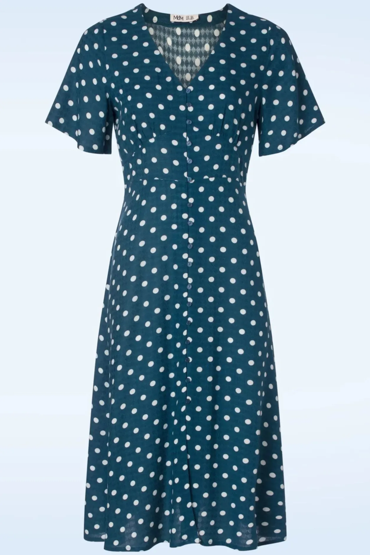 Md'M Jeanette Polka Dot Jurk In Marineblauw>Vrouwen Midi Jurken