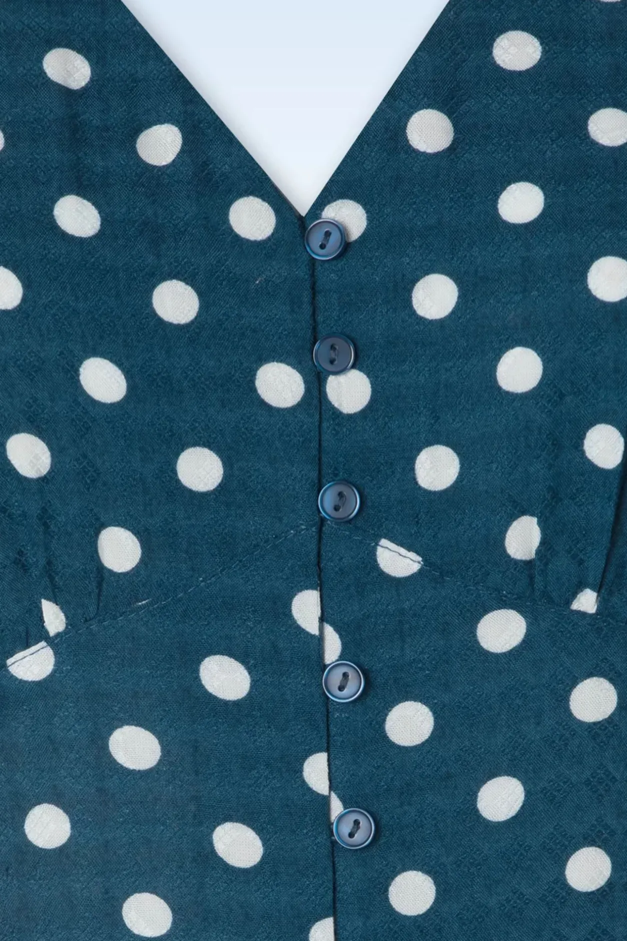 Md'M Jeanette Polka Dot Jurk In Marineblauw>Vrouwen Midi Jurken