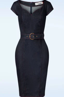 Rock-a-Booty Jenna Pencil Jurk In Donker Denim><noscript><img width=