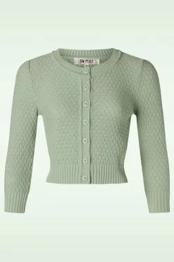 Mak Sweater Jennie Vest In Duck Egg Groen>Vrouwen Vestjes