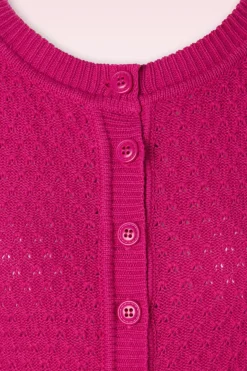 Mak Sweater Jennie Vest In Magenta><noscript><img width=