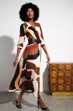 K-Design Josie Crossover Maxi Jurk In Multi>Vrouwen Maxi Jurken