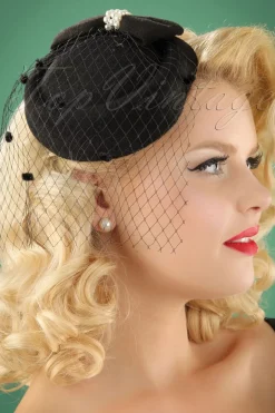 Banned Retro Judy-Hoed In Zwart>Vrouwen Haaraccessoires