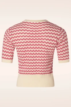 Circus June Sweater In Gebroken Wit En Kers>Vrouwen Truitjes