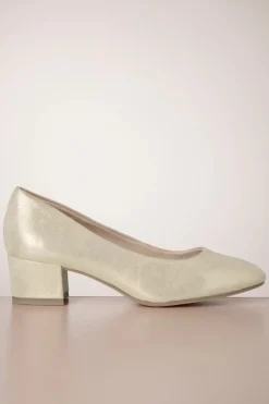 Tamaris Katrin Suedine Pumps In Champagne>Vrouwen Pumps