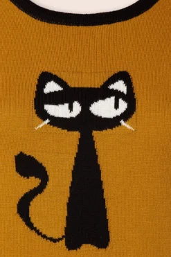 Mak Sweater Katten Trui In Camel><noscript><img width=