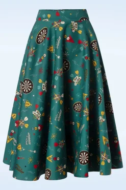 Banned Retro Keep Em Flying Swing Rok In Teal>Vrouwen Rokken