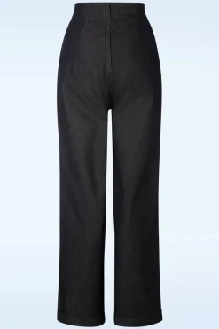 Collectif Clothing Kiki-Lea High Waisted Jeans In Zwart>Vrouwen Broeken