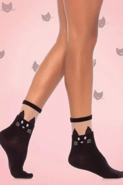 Rouge Royale Kitty Cat Sokken In Zwart>Vrouwen Kousjes & Sokken