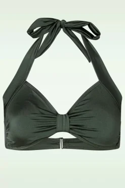 Esther Williams Klassieke Bikinitop In Donker Olijfgroen>Vrouwen Bikini's