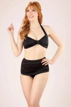 Esther Williams Klassieke Bikinitop In Effen Zwart><noscript><img width=