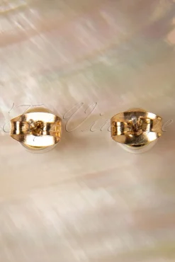 Topvintage Boutique Collection Kleine Parel Oorstekers In Ivoor><noscript><img width=