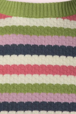 Circus Knitted Waffle Top In Multi><noscript><img width=