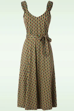 King Louie Lenny Indy Jurk In Delphinium Groen>Vrouwen Plus Size Jurken