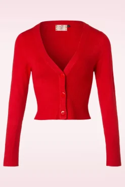 Banned Retro Let's Go Dancing Vest In Lipstick Red>Vrouwen Vestjes
