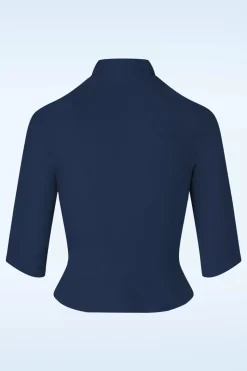 Miss Candyfloss Liza Lee Becoming Versatility Chic Blazer In Marineblauw><noscript><img width=