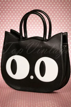 Banned Retro Lizzy De Big Eyed Cat Tas In Zwart>Vrouwen Tassen