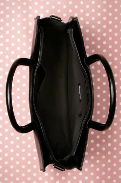 Banned Retro Lizzy De Big Eyed Cat Tas In Zwart><noscript><img width=